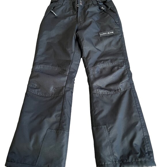 Lucky Bums Youth Medium Black Insulated Ski Pants - Picture 1 of 6
